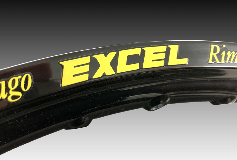 Yellow Transfer Sticker on Rim